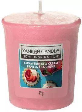 TECNOSHOP Yankee Candle Home Inspiration fragranza Strawberries and Cream (crema alla fragola) sample